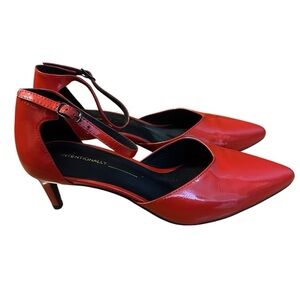 Intentionally Blank Red Patent Leather Pointy Toed Pumps Size 8